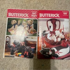 Butterick Craft Patterns with Red and White Accents